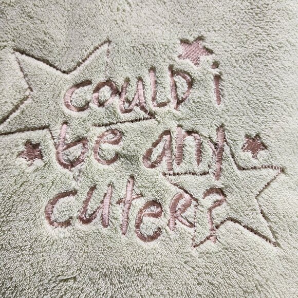 Target Tiddliwinks Baby Blanket Could I Be Any Cuter Green Plush Satin trim - Picture 2 of 6